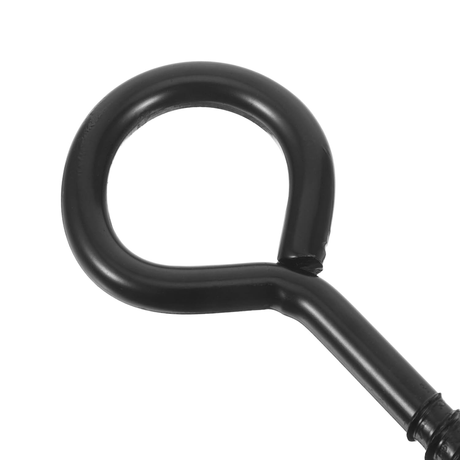 10pcs Hot-dip Galvanized Self-Tapping Eye Screws Black M10 (5 Inch 10x125mm 75g) Heavy Duty Carbon Steel Screw Hooks for Indoor Outdoor Hanging and Securing