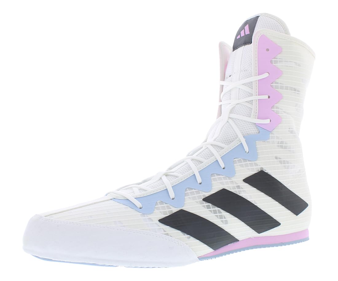 adidas Box Hog 4 Unisex Shoes Size 14, Color: White/Grey/Lilac
