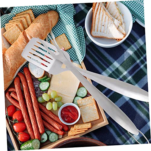 Kit de herramientas para barbacoa BESPORTBLE 2 piezas acero inoxidable miniatura 3