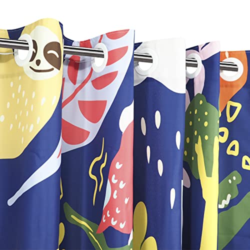 Rideau de douche imperméable lavable en microfibre douce sans anneaux - 8