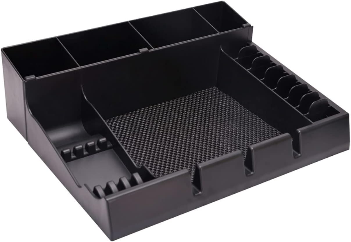 Beavorty 1pcs Barber Clipper Organizer Tray Portable Storage for Hair Tools Multi-compartment Design Material Holder for Combs and Clippers Salon Accessory