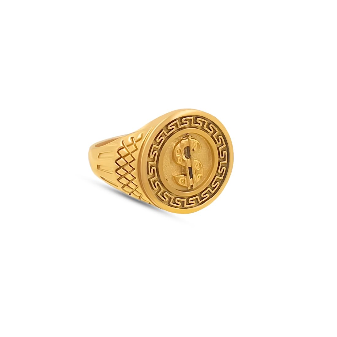 Gold-Plated Brass Dollar King Ring for Men and Boys-picture-49
