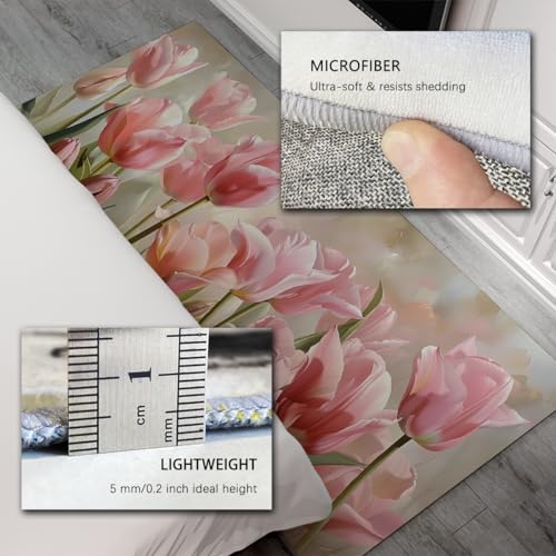 Tapis 180x240cm lavable en machine rose blush grand salon - 6