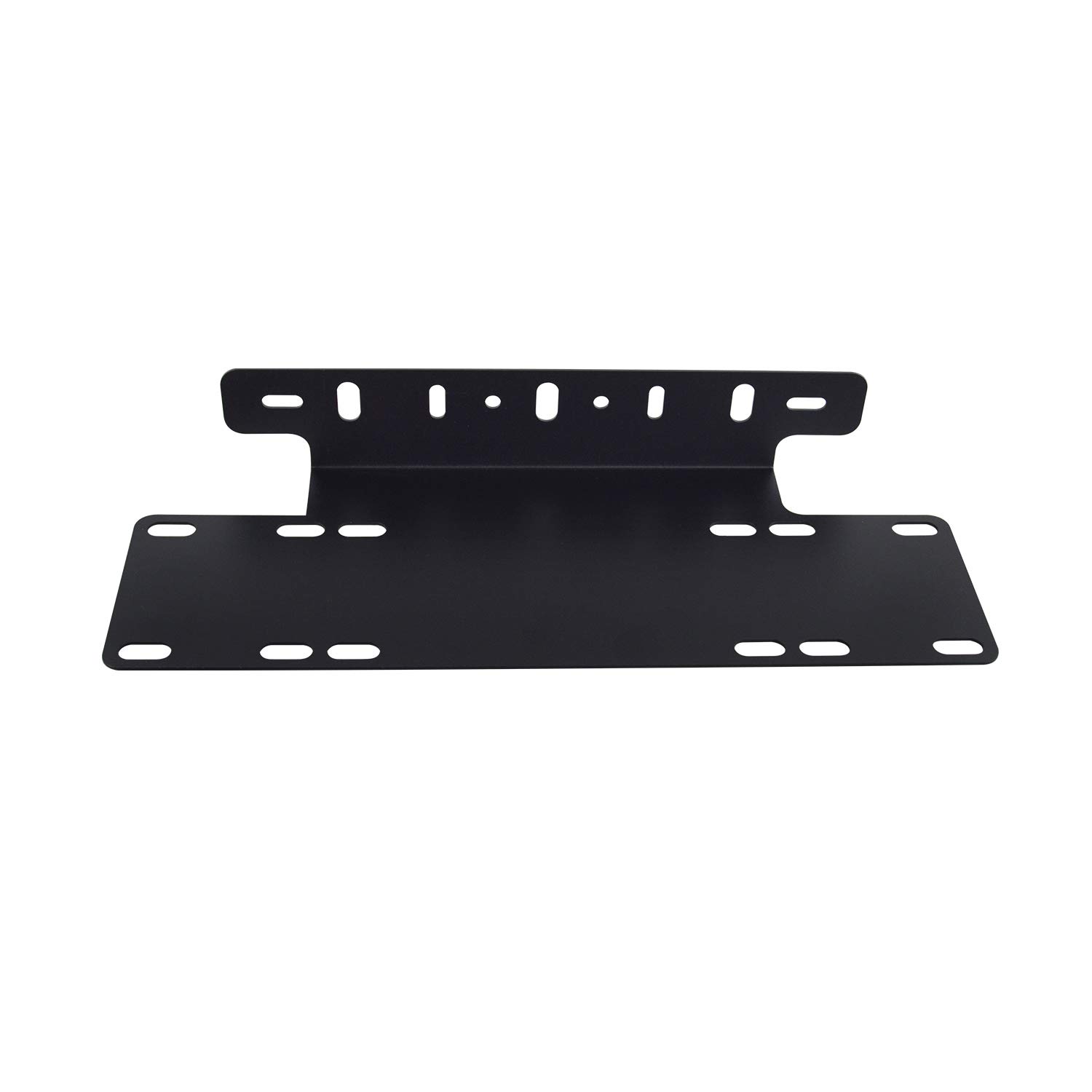 RIGIDON 15 Inch Universal Number Plate Holder for Car Trucks Tractors Front Bumper Bull Bar for LED Work Light Bar Headlight Driving Light Black