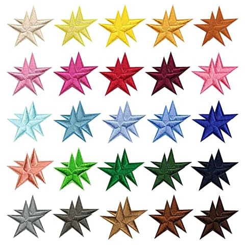 50 Pcs Stars Iron-On Appliques by NINVVS Cover