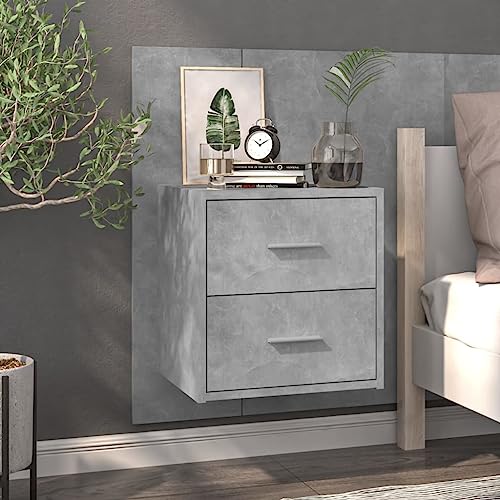 ZQQLVOO Mesita de Noche Flotante de Madera Contrachapada con Cajón de Almacenamiento Espacioso para Dormitorio, Mueble de Pared Multiusos para Organizar Libros y Decoración, Fácil