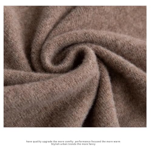 Men Seamless 100% Wool Pullover Sweater V-Neck Long Sleeve Business Soft Warm Thick Tops2