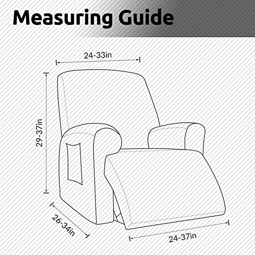 Kekuou Recliner Chair Covers Lazy Boy Recliner Covers Stretch Couch Cover Slipcovers 1 Piece Furniture Protector With Elastic Bottom For Dog,Kids. thumb #3