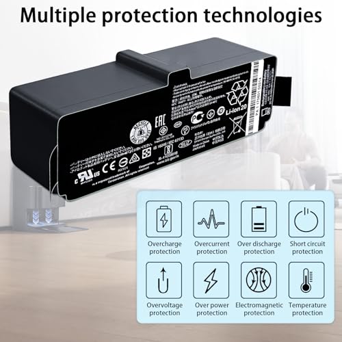 Image of 4400mAh for iRobot roomba Battery 1800Li Battery Lithium Ion Compatible with Roomba 980 970 960 940 895 890 860 695 680 690 675 640 614 Series 5505 14.4V 63.36Wh