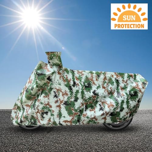 Image of Auto Hub Waterproof Bike Cover Compatible with CD 110 Dream Dustproof, UV Protection Two Wheeler Bike CD 110 Dream Cover - Forest