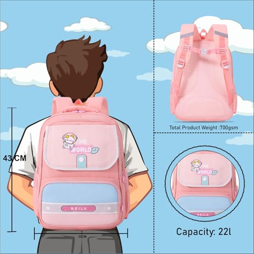 Image of Tinytot 22 Litre 17-Inch Waterproof Large School Bag for Boys & Girls, Kids School Bag, School Backpack for Girls and Boys, for Kids, Ideal for Children