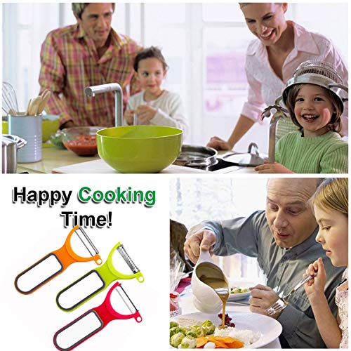3PCS Peeler Slicers Shredders for Fruits and Vegetables with Spiralizer, Julienne, Cutter and Grater Kitchen Helper, Potato Fruits Peeler Cabbage Stainless Steel Shredder Slicer - Thumbnail 4