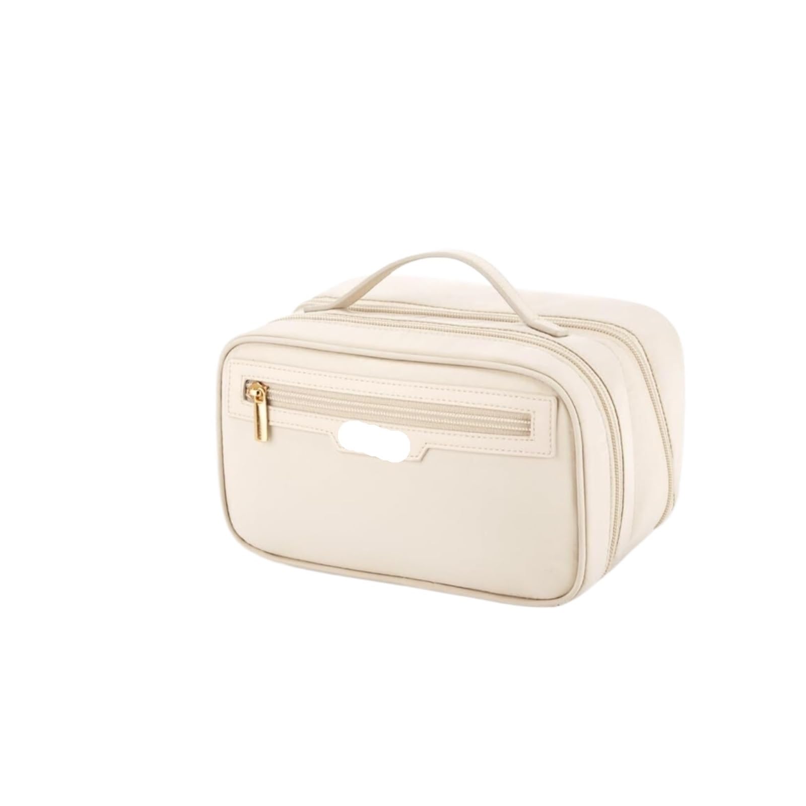 Kosmetiktasche Damen Reise-Kosmetiktasche, große Öffnung, tragbare Aufbewahrungstasche for Reiseutensilien for Damen Kulturbeutel(Beige)