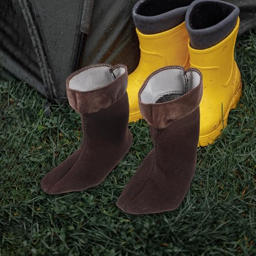 1 Pair Boot Warm Liner Fleece Rain Boots Socks Hunter Boot Socks Boot Cuffs Socks Plush Warm Boot Socks Winter Shoes Detachable Warm Lining for Women Men 10.22 x 6.68 inch3