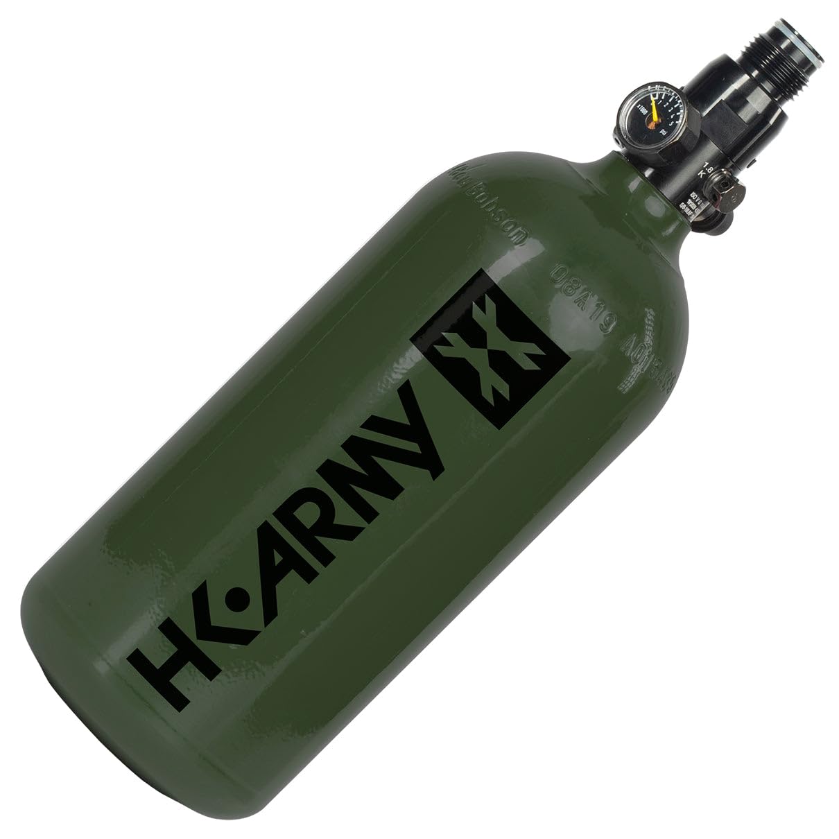 48ci/3000psi Aluminum Compressed Air HPA Tank - Refillable High Pressure System for Paintball & Airsoft Gear - Olive