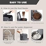 Gardner Pet Automatic Gravity Cat Food Feeder and Water Dispenser Stainless Steel Two-in-One Set Large Capacity Dispenser for Pets Dogs, Puppies, Kittens, Rabbits - Image 5
