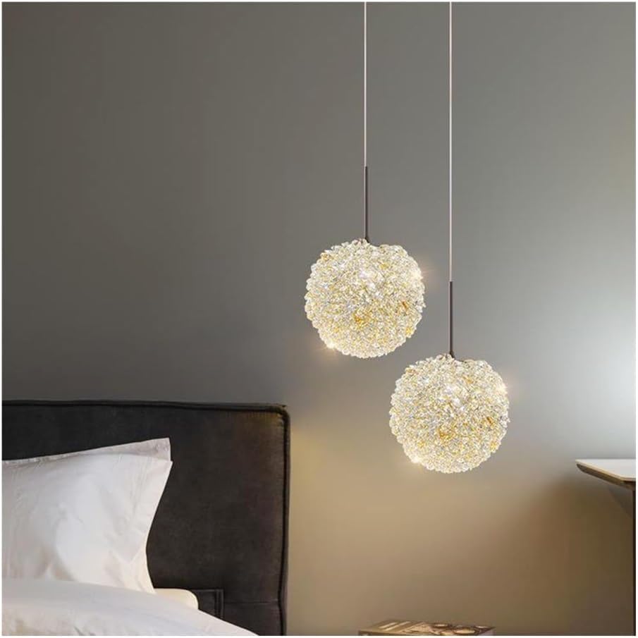 Plafonnier petit en verre de luxe lampe suspendue à intensité variable - 5