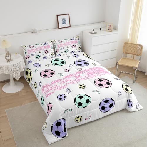 Image of Feelyou Soccer Bedding Set Twin Size for Kids Teens