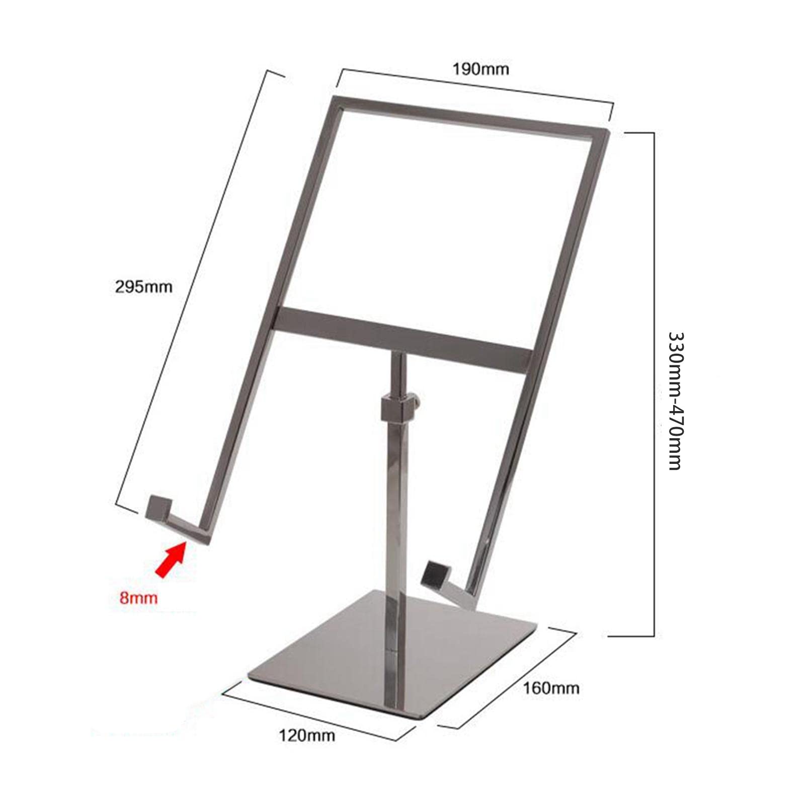 Generic Porta Magliette in Acciaio Inossidabile, Appendiabiti. Espositore per Abbigliamento Uomo E Donna, Staffa per Vetrina, Ideale per Negozi di Abbigliamen