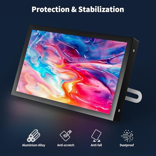 Image of CUQI 7 Inch Small Monitor, 1024x600 IPS Mini Monitor with Built-in Speakers /HDMI /VGA /AV Input for Raspberry Pi, Laptop, PC, TV, DVD, CVBS