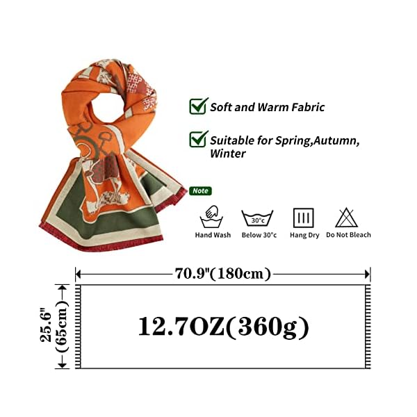 Women's Scarf Shawls and Wraps for Evening Dresses, Redhom Soft Large Blanket Pashmina for Fall Winter with Gorgeous Color - Image 8