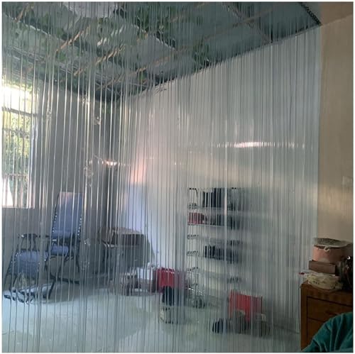 Rideaux de porte en PVC souples transparents avec 7 lanières - 2