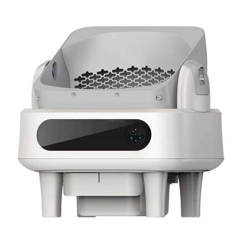 Caja de Arena para Inodoro de Gatos autolimpiante automática con Tapa Abierta Inteligente con sensores de Seguridad duales Control por aplicación Accesorios Superiores
