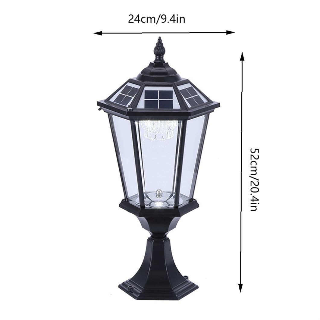 Lampada A Colonna Impermeabile Con Ricarica Solare, Impermeabile