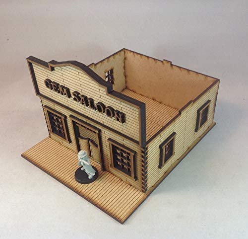 Miniatura 6 de Gem Saloon 28mm MDF Kit Tombstone Desperado Legends Old West Terrain Building