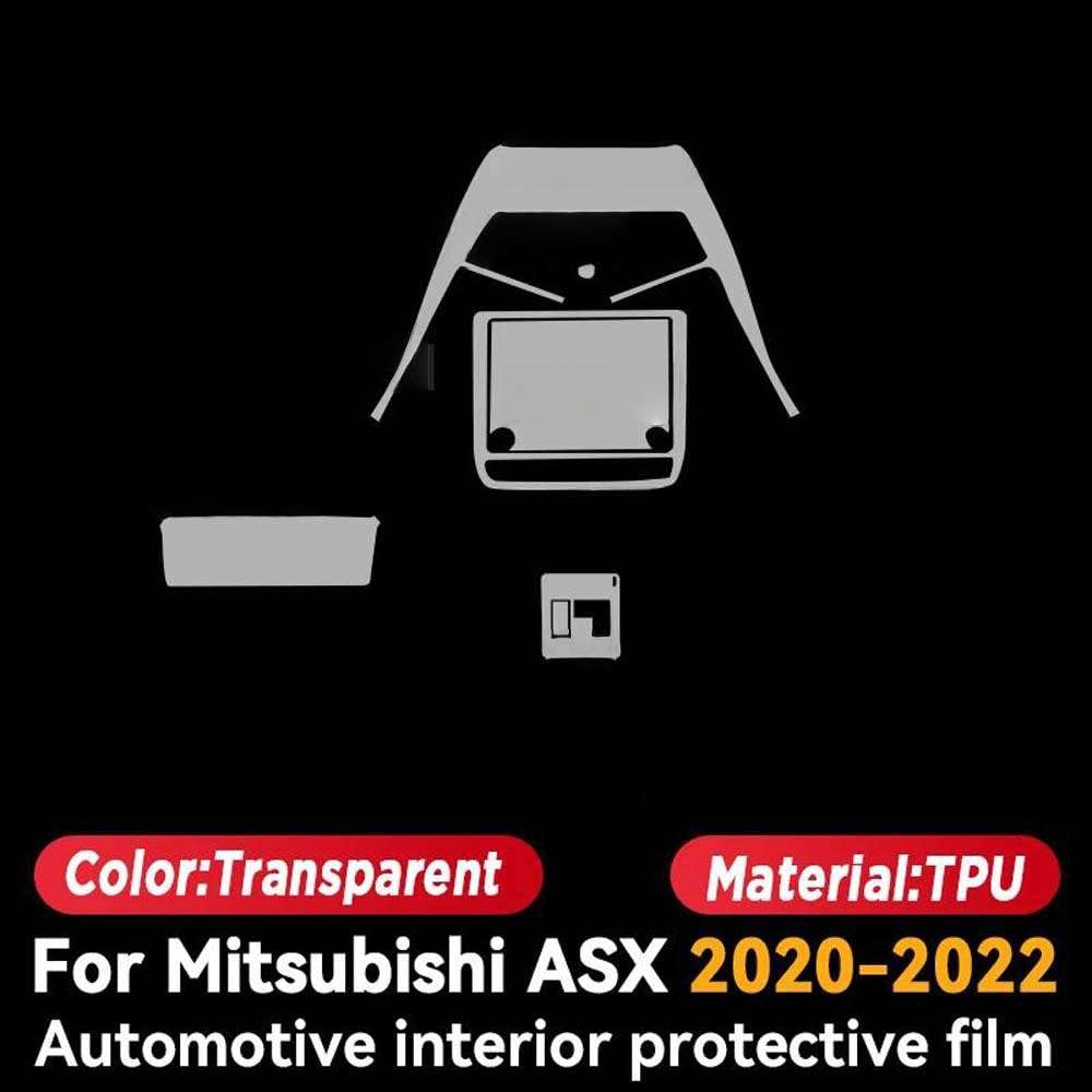 Pellicola Protettiva Trasparente in TPU AntiGraffio per Interni Auto, per Mitsubishi ASX 2020-2022.
