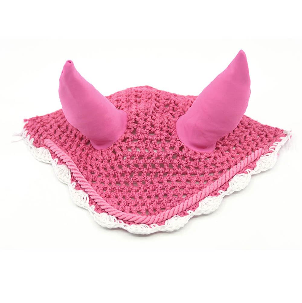 Zubehör-Set Rosa für Hobby Horse und Stichpferd: Halfter mit Führstrick + Decke + Fliegenhaube