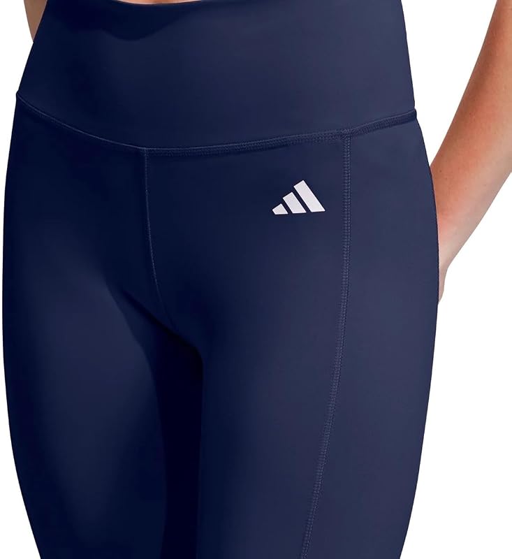 adidas Womens Midweight 7/8 Solid Training Leggings (US, Alpha, Large, Regular, Regular, Dark Blue) image 5