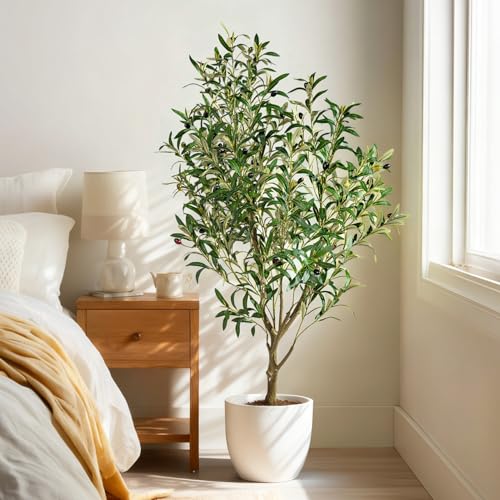 Small Artificial Olive Tree Faux Trees Indoor Outdoor Realistic Floor Plant Fake Plants for House Modern Home Living Room Master Bedroom Office Front Porch Decor Outside Patio para decoracion by Kgabbke - Image 9
