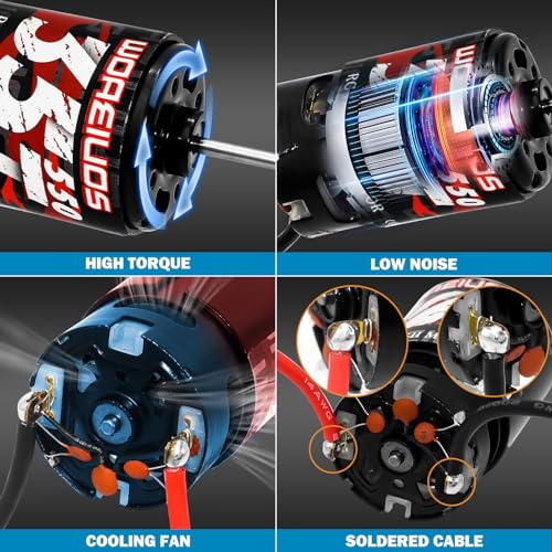 Image of 550 35T Brushed Motor & Heatsink Combo for 1 /10 RC Truck Car