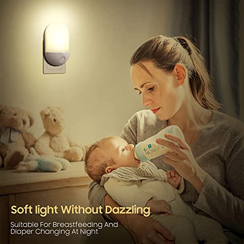 Luce Notturna Bambini, Luce Notturna LED Plug-and-Play Automatica Con Sensore Crepuscolare, Luce Notturna da Presa per bambini per Cameretta, Soggiorno, Garage, Bagno, Corridoio, Bianco Caldo - Image 6