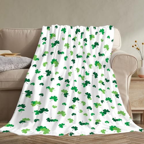 Couverture polaire trèfle vert pour canapé et lit doux cocon - 6