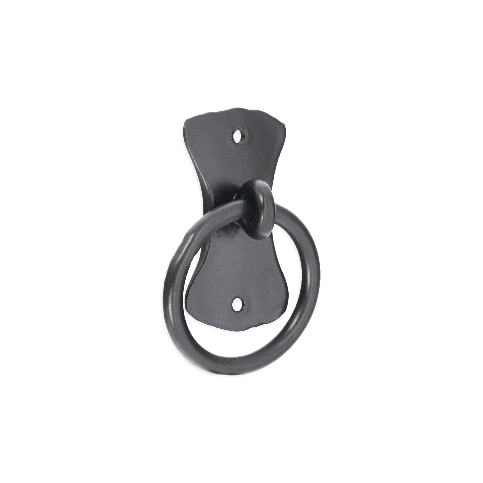 Infinity Decor Black Wrought Iron Ring Cabinet Pull Handles for CUPBOARDS Closet Drawer Doors (4 Style) (Vertical Butterfly Shape)