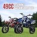 MX moto Gas Powered 49cc Dirt Bike, 24 MPH Max, Dual Suspension, Front/Rear Disc Brakes, Simple Pull Start, Trail Motorcycle Red