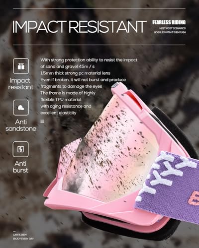 Image of BATFOX Motorcycle Glasses Goggles Dirt Bike Motocross Safety ATV Tactical Riding (Pink-Pure Pink)