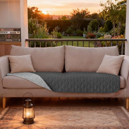 gogobunny 3X Stronger Waterproof Pet Blanket, Scratch Proof Furniture Protector for Dogs Cats, Reversible Cover 30x70 Inch, Dark Grey/Light Grey - Image 5