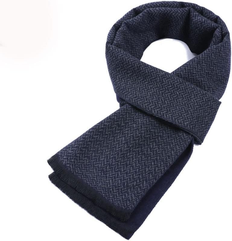 Fashion Winter Korean Student Youth Casual Scarf Wild Warm Silk Brushed Men's Scarf(A)