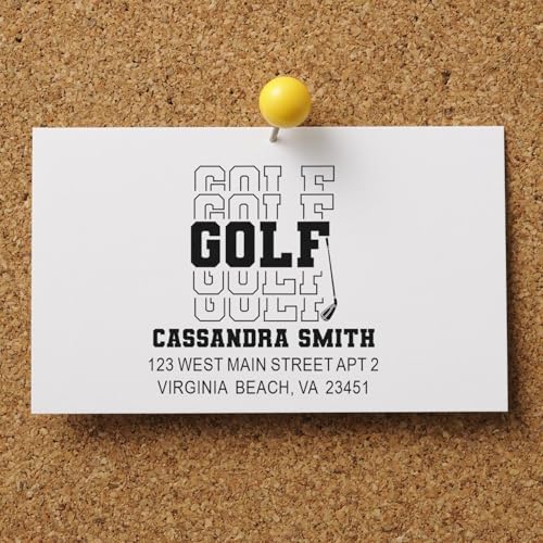 Image of Bold Golf Statement, Golf Rubber Stamp - Personalized Standard 1-5 /8 inch Square Wood Handle for College Golfers & Enthusiasts, Unique Ball Marker, Gift Lovers, Bold Statement