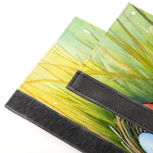 Image of Pardick Refrigerator Door Handle Covers Set of 2 Easter Colorful Egg Grass Washable Fridge Dishwasher Mocrowave Oven Door Decor Protector Handle Cover Keep Your Kitchen Appliance Clean