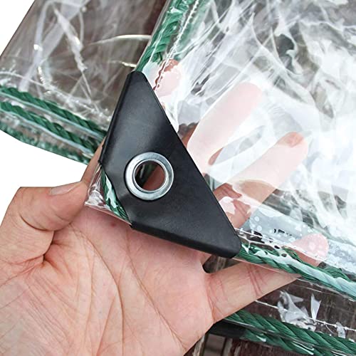 Bâche imperméable en PVC transparent avec œillets pour extérieur - 2