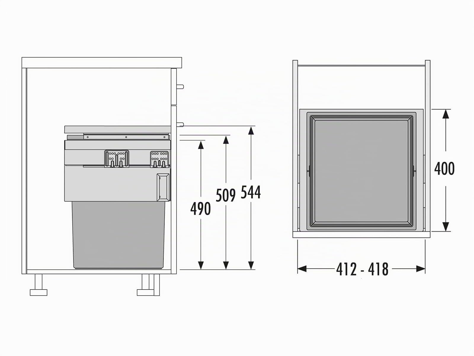 Hailo AS Cargo Synchro 450 3608461 Einbau Abfallsammler