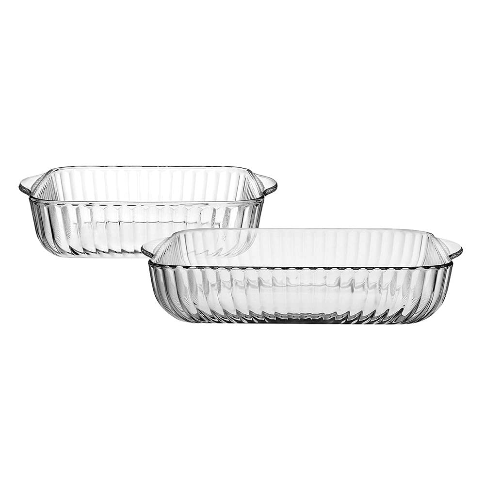 Pasabahce 1080054 BORCAM SQUARE TRAY 2PC ST(2L+3.5L)
