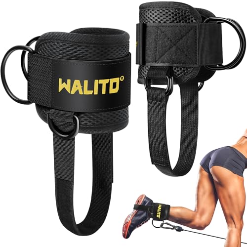 WALITO Gym Ankle Straps for Working Out - Glute Ankle Cuff Kickba...