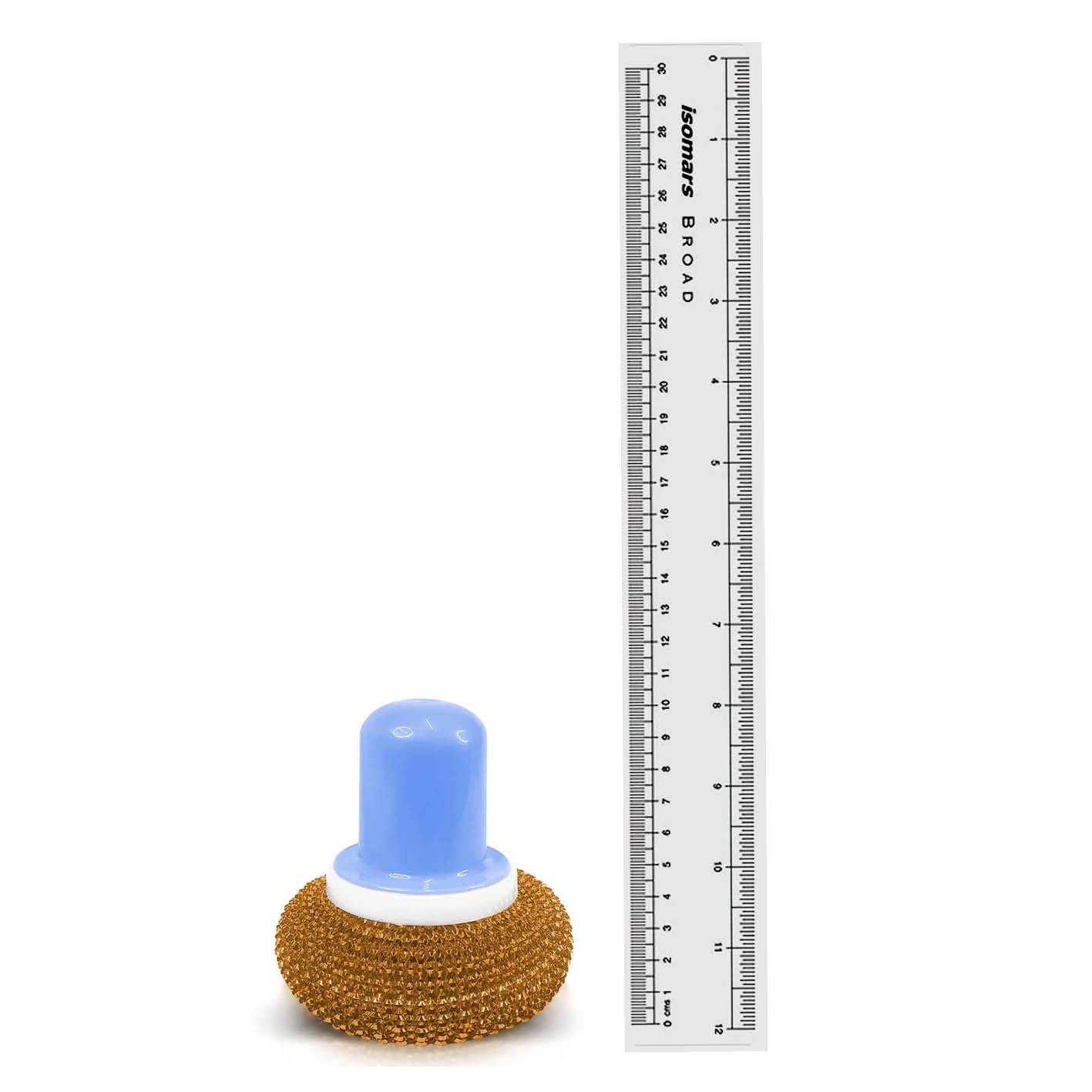 Utkarsh (Pack of 2) Steel Wool Sponge Scrubber with Ball Handle for Cleaning - Kitchen Cleaning Tool for Pots, Pans, Ovens, Oven Racks, Sinks, Baking Trays, Grills Home Cleaning Kit 2