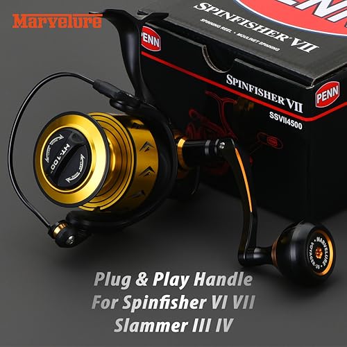 MARVELURE Titan Series Foldable Power Handle Compatible for Penn Spinfisher VI VII, Slammer III IV Spinning Reel (Not for Spinfisher Long Cast/V/SS) (for Slammer/Spinfisher 7500-8500 Thread) by MARVELURE - Image 3