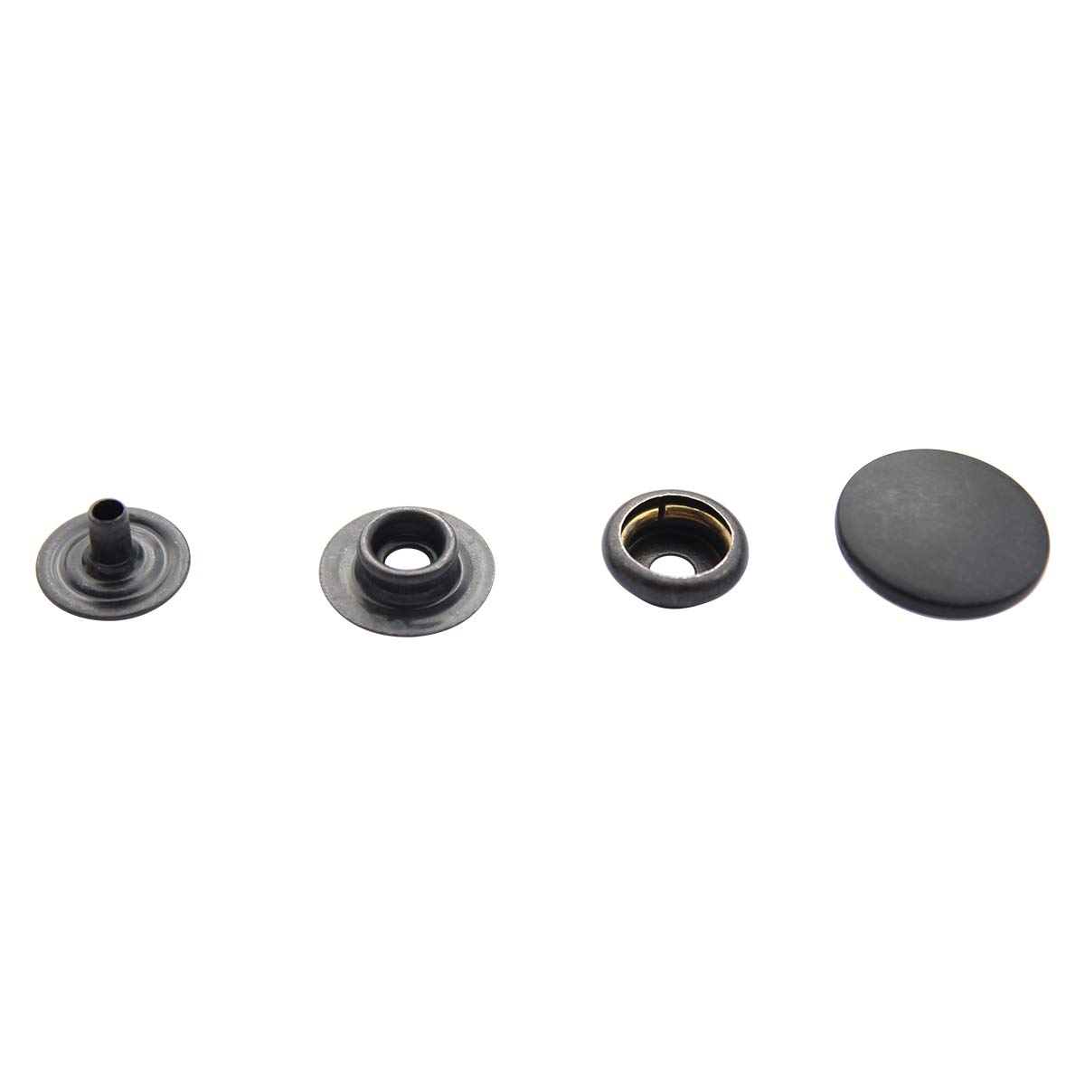 Trimming Shop 15mm Resistente Grande Bottoni Automatici per Caravan, Fai da Te Artistiche Creazioni, Leathercrafts, Quattro Ricambi Bottoni Automatici - Bronzo, 10pcs